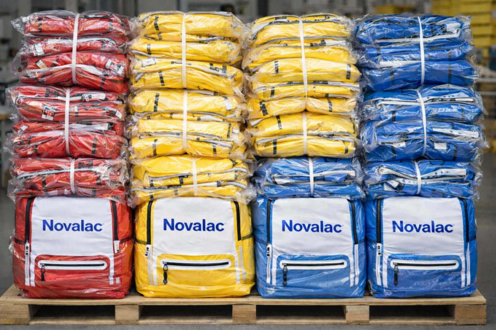 Novalac AR Digest cooler backpacks – packaged and ready for distribution